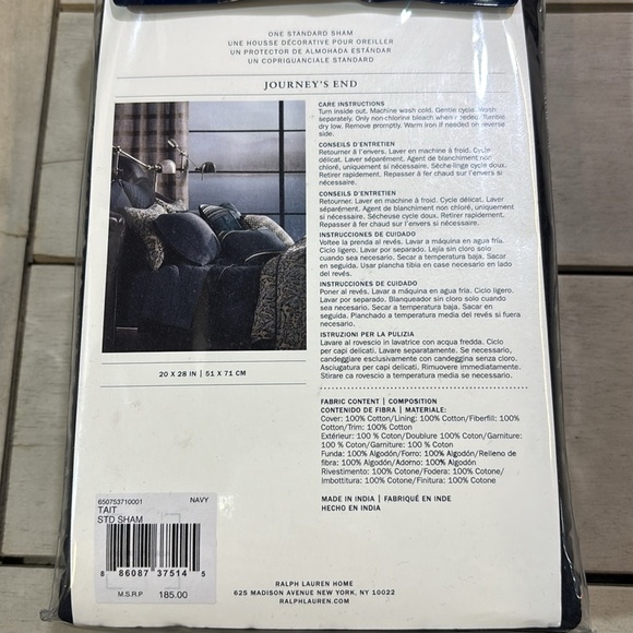 RALPH LAUREN
Tait Standard Sham Dimensions: 20"Lx 28 "W - Picture 3 of 6